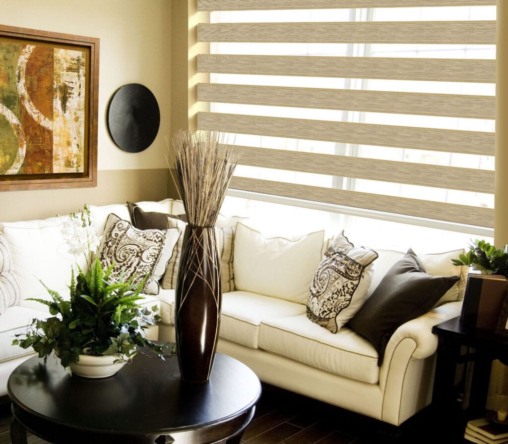 Zebra shades or banded transitional shades for windows